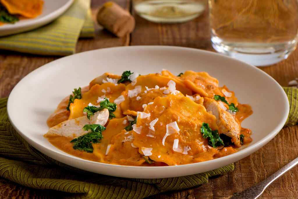 Ravioli-with-butternut-chicken-and-kale