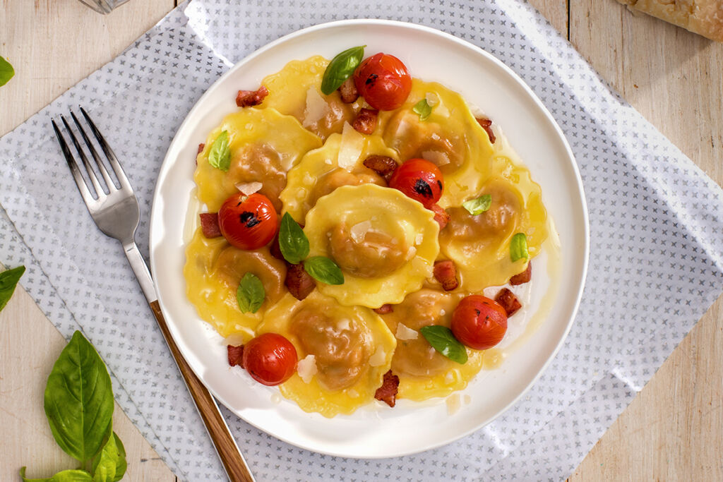 caprese-medallions-with-pancetta-and-cherry-tomatoes