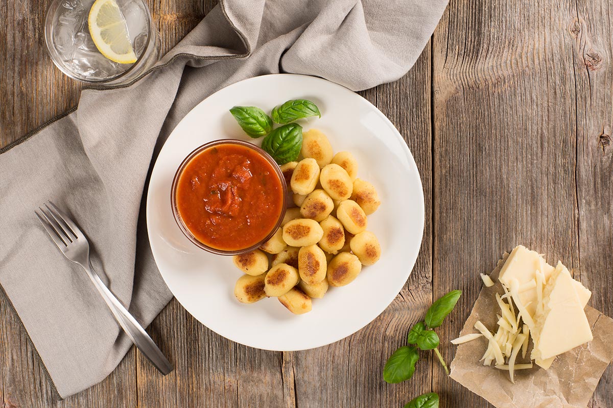 Skillet Cheese Gnocchi with Marinara Sauce