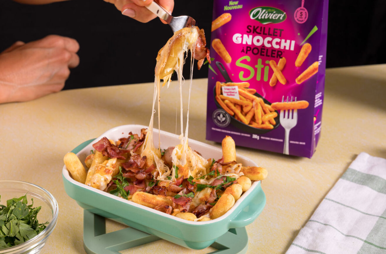 3 Cheese and Bacon Loaded Baked Gnocchi Stix